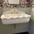 Mid-Century Modern Classic Carrara Marble Floating Console Sink For Sale - Image 3 of 5