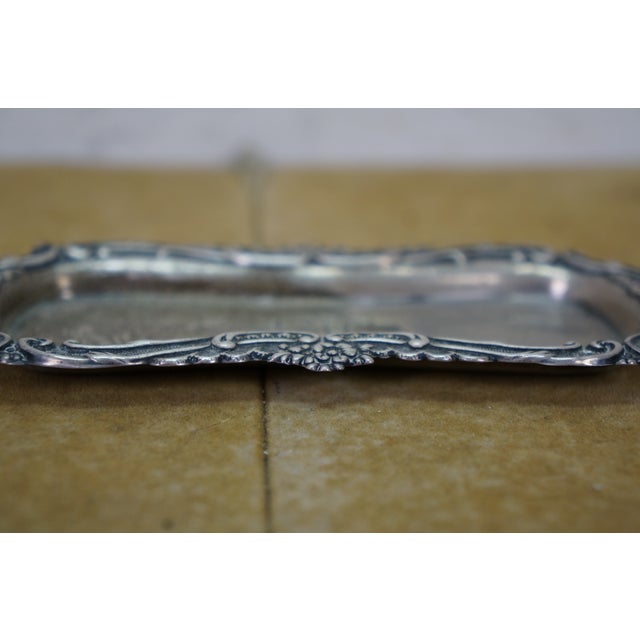 Late 19th Century Antique Art Nouveau Duhme & Co Sterling Silver 925 Pin Tray Dish 44g 5.5" For Sale - Image 5 of 11