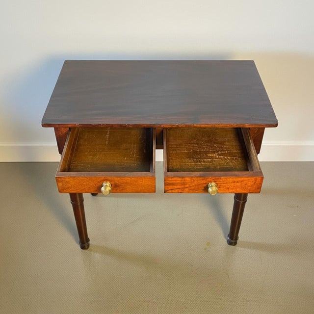 Victorian Small Mahogany Writing Table For Sale - Image 5 of 9