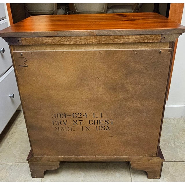 1980s Vintage Solid Wood Night Stand For Sale - Image 4 of 10