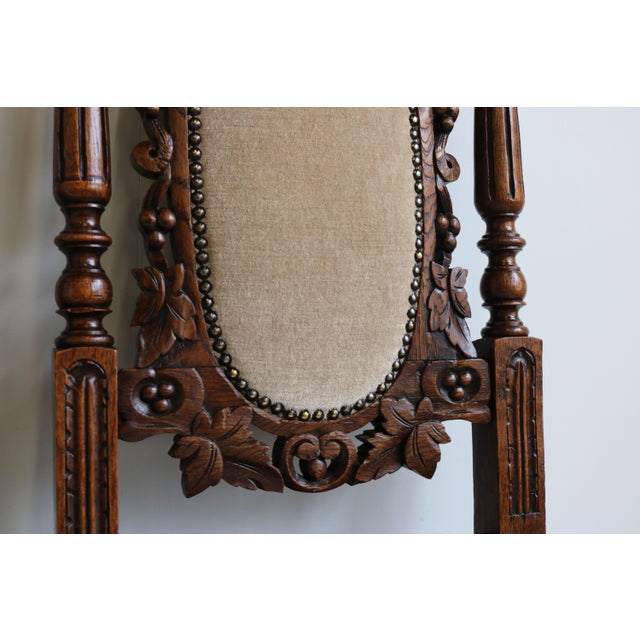 French Renaissance Revival Hunting Style Chairs in Carved Oak Black Forest, 1870s, Set of 4 For Sale - Image 4 of 9