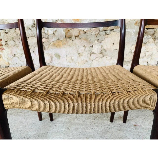 Rosewood First Edition Model 78 Dining Chairs from Niels Møller, 1960s, Set of 6 For Sale - Image 6 of 18