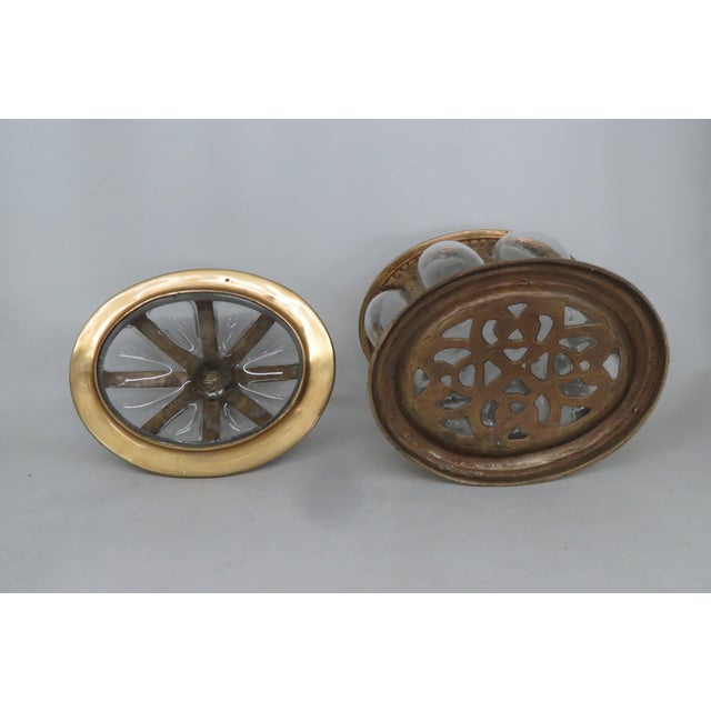 Brass and Bubble Glass Lidded Dome Caged Apothecary Jar Humidor Trinket 4628b For Sale - Image 9 of 18