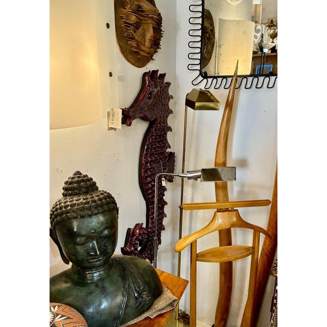 Original Large Ceramic "Seahorse" Wall Sculpture by Florida Artist Rexx Fischer For Sale In Miami - Image 6 of 7