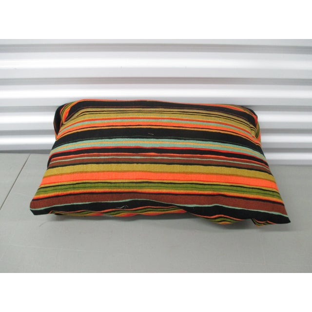 2000 - 2009 Vintage Multi-Stripes Bark Cloth Fabric For Sale - Image 5 of 6