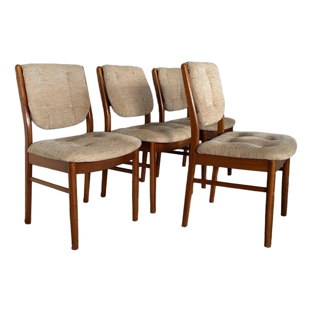Nathan Teak Dining Chairs, Set of 4 For Sale