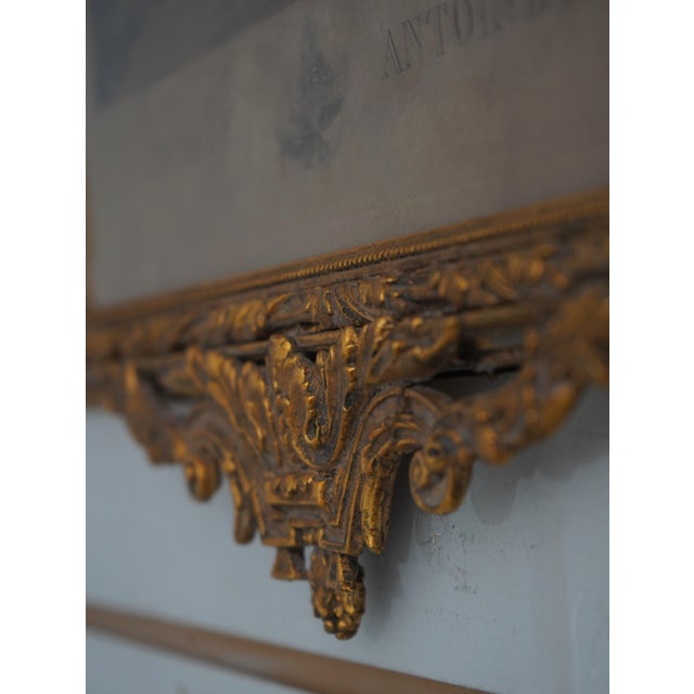 Gold Pair Stunning Vintage French Royalty Framed Colored Engravings For Sale - Image 8 of 15