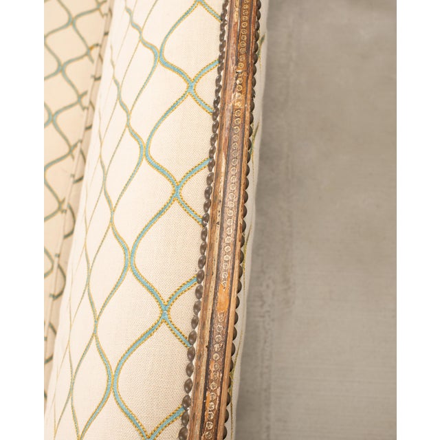 19th C. English Georgian Neoclassical Painted Cabriole Sofa For Sale - Image 11 of 18