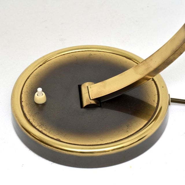 Vintage Bauhaus Brass Desk Lamp attributed to Christian Dell for Kaiser Leuchten, 1960 For Sale - Image 10 of 11
