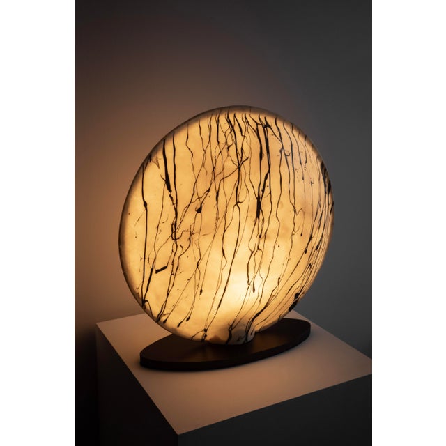 1980s Vintage Round Table Lamp, 1980s For Sale - Image 5 of 7