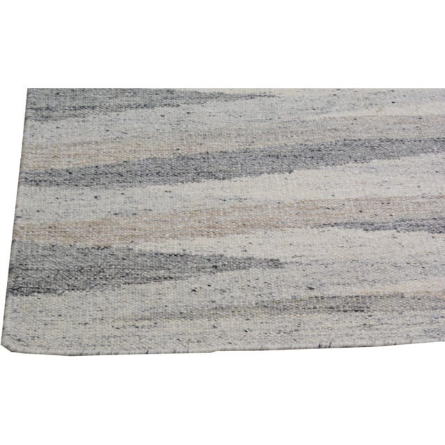 1980s 1980s Scandinavian Hand Woven Flatweave With Soft Texture,9'X12' For Sale - Image 5 of 7