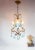 Vintage Italian Chandelier with Blue Glass Droplets, 1950s For Sale - Image 4 of 9