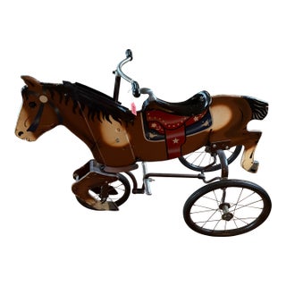Vintage Canterpony Mechanical Horse Tricycle, 1949, Rare For Sale
