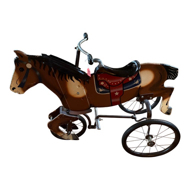 Vintage Canterpony Mechanical Horse Tricycle, 1949, Rare For Sale