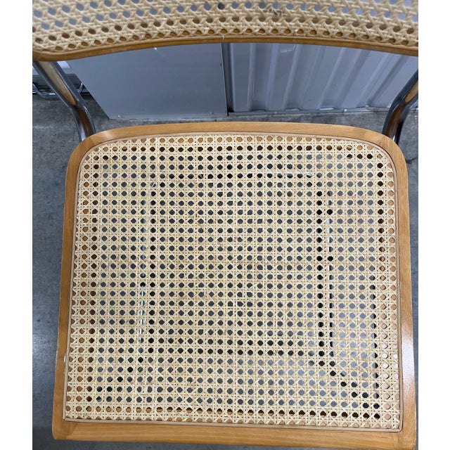 Wood Mid-Century Modern Cesca Chairs Attributed to Marcel Breuer For Sale - Image 7 of 8