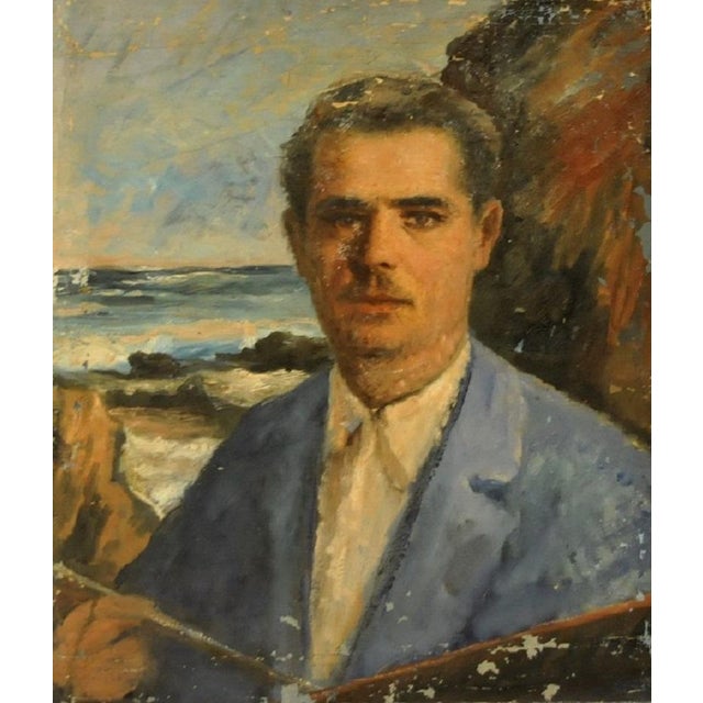 Giovanni Malesci Selfportrait, 1925 oil on panel 58x49 cm This piece is attributed to the mentioned designer/maker. It has...