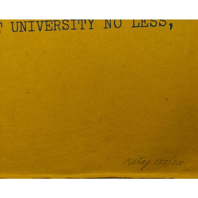 R.B. Kitaj Ronald Brooks Kitaj, British Pop Art Artist RB Kitaj Screenprint Day Book Serigraph Silkscreen Signed, 1972 For Sale - Image 4 of 4