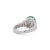 Certified 4.17 Carat Untreated Jadeite Jade and Baguette Diamond Platinum Ring For Sale - Image 9 of 10