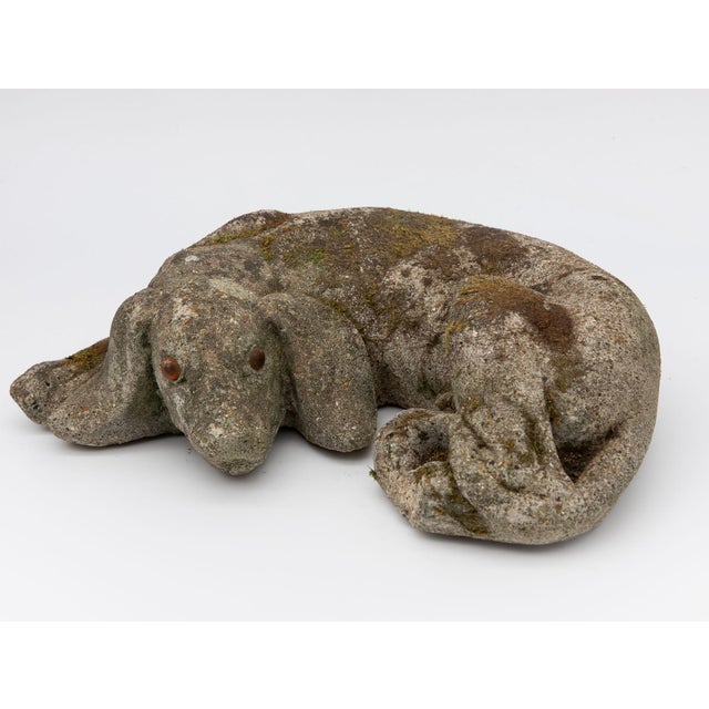 Reconstituted Stone Dog Spaniel Garden Ornament, England 20th Century For Sale - Image 9 of 9