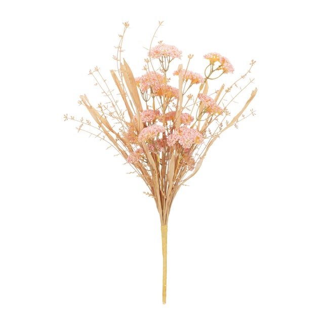 Bring a fresh and modern touch to your space with this elegant set of Blush Pink Floral Grass Bushes. Featuring soft pink...