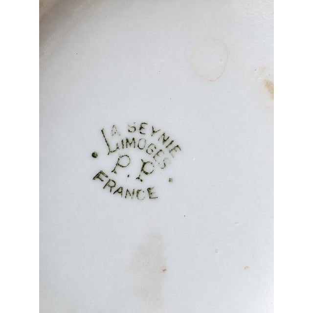 Early 20th Century French La Seynie Limoges Hand Painted Landscape Creamer and Sugar Bowl Set Signed Ramsay For Sale - Image 9 of 10