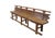 This antique Chinese bench showcases a blend of traditional craftsmanship with its decorative hand-carved spandrels. Made...