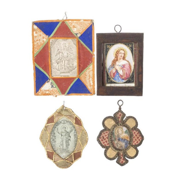 Panels and Engraving, 19th Century, Set of 4 For Sale - Image 6 of 6