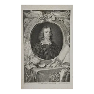Thomas Willis, Md, 17th C. Pioneer of Neurology & Psychiatry: 18th C. Portrait, by George Vertue, 1742