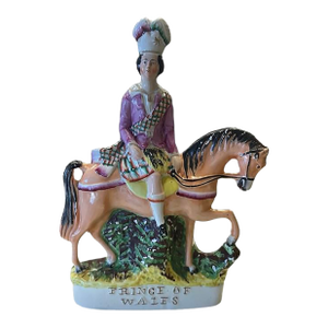 Late 19th Century Staffordshire "Prince of Wales" on Horseback