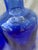 Mid-Century Modern Heavy Vintage Handblown Cobalt Bottles a Pair For Sale - Image 3 of 12