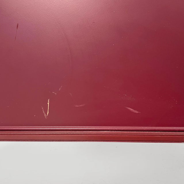 Italian Burgundy Metal Sideboard Synthesis 45 by Ettore Sottsass for Olivetti Synthesis, 1970s For Sale - Image 10 of 18