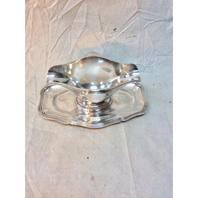 20th Century French Hotel Silver Silverplate Sauce Boat For Sale - Image 4 of 13