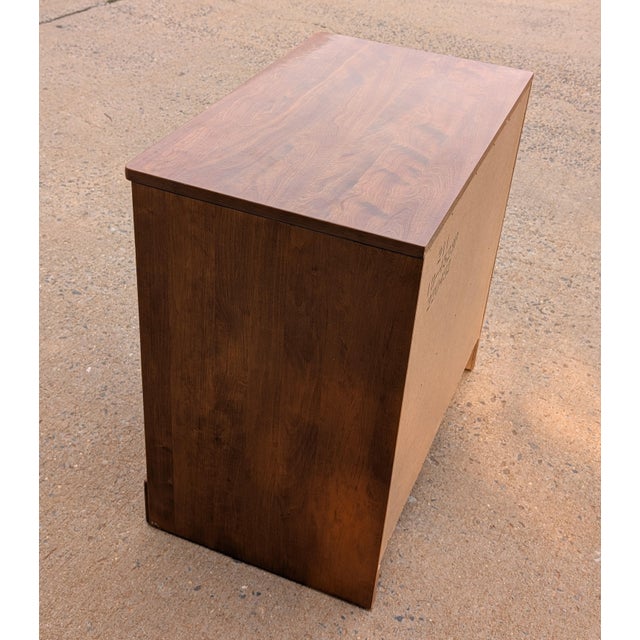 Brown Vintage Ethan Allen Heirloom Collection Maple Locking W/ Key Filing Cabinet For Sale - Image 8 of 10