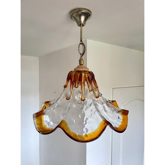 Tulip Pendant Light in Murano Glass, Italy, 1970 For Sale - Image 14 of 14