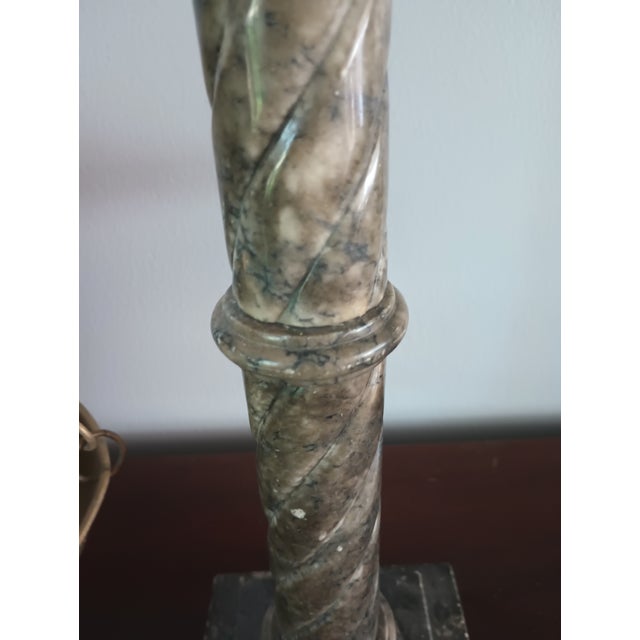 Vintage Jim Tirrenia Italy Onyx Marble/Alabaster and Brass Scale of Justice 24" Tall For Sale - Image 11 of 18