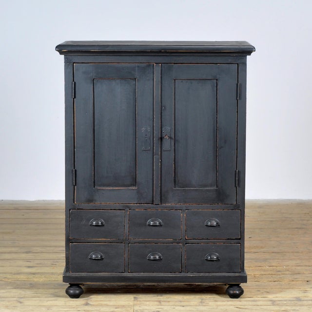 Rustic Pine Cabinet with Six Drawers, 1920 For Sale - Image 3 of 12