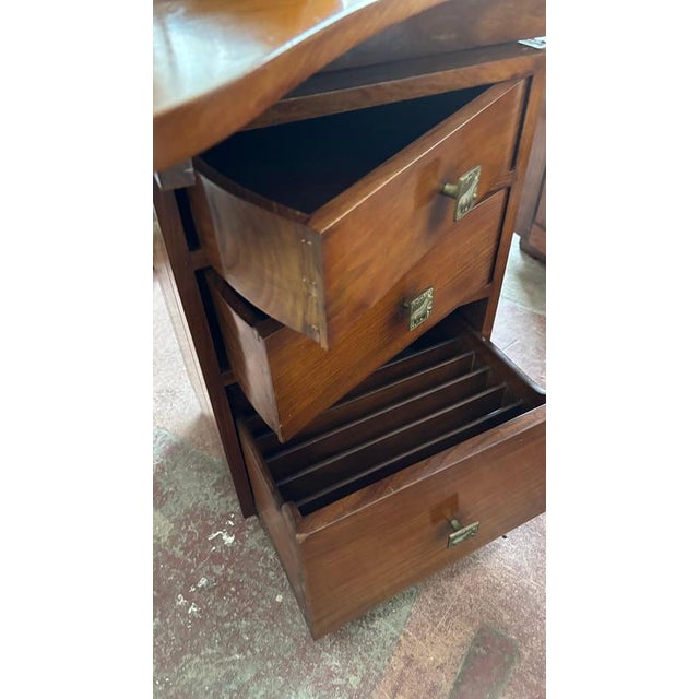 Mid-Century Modern Semi-Circular Desk, 1970s For Sale - Image 10 of 18