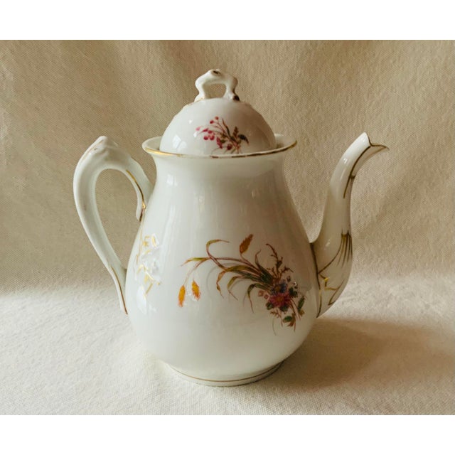 Limoges, France Antique French Limoges Coffee Pot - Mid-19th Century For Sale - Image 4 of 9