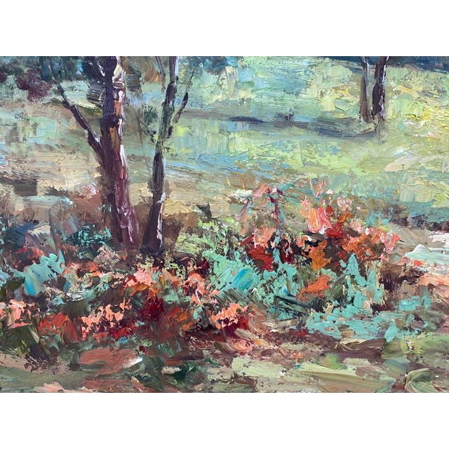 Contemporary Impressionist Style Landscape Oil Painting For Sale - Image 4 of 12