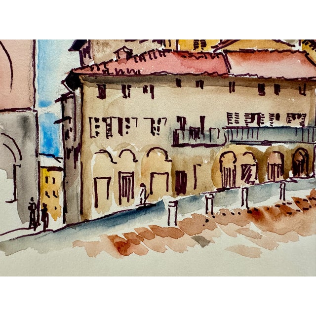 Original watercolor on paper by Henry Emil Salloch, also known as Heinz Emil Salloch, the German-born American artist and...