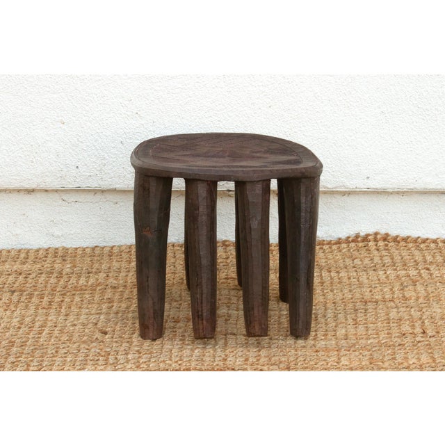 African Charming Old African Nupe Side Table For Sale - Image 3 of 8