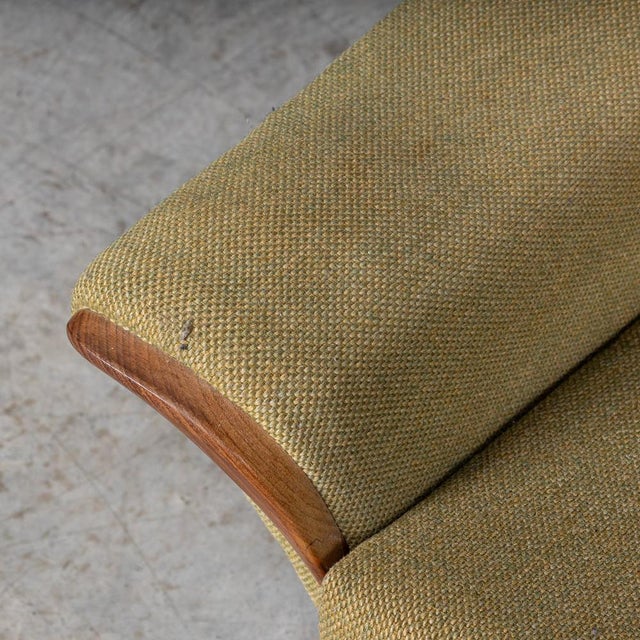 English Olive Green Upholstered Armchairs, 1960s, Set of 2 For Sale - Image 3 of 18