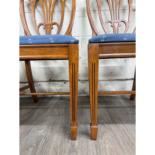 Vintage Duncan Phyfe Style Hepplewhite Style Shield Back Dining Side Chairs For Sale In Kansas City - Image 6 of 10