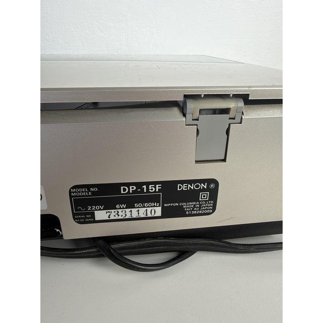 Silver Denon DP-15F Dynamic Servo Tracer Turntable, Japan, 1980s For Sale - Image 8 of 11
