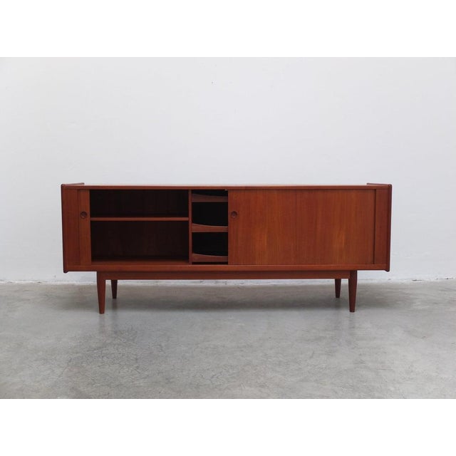 Wood Danish Teak Sideboard with Tambour Doors by Arne Vodder, 1960s For Sale - Image 7 of 18