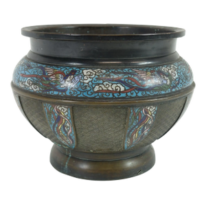 Antique Chinese Bronze Cloisonne Vase