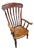 Antique Country High Slat Back Chair in Elm, 1700s For Sale