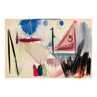 1950s Robert Colborne Nautical Mid Century Painting For Sale