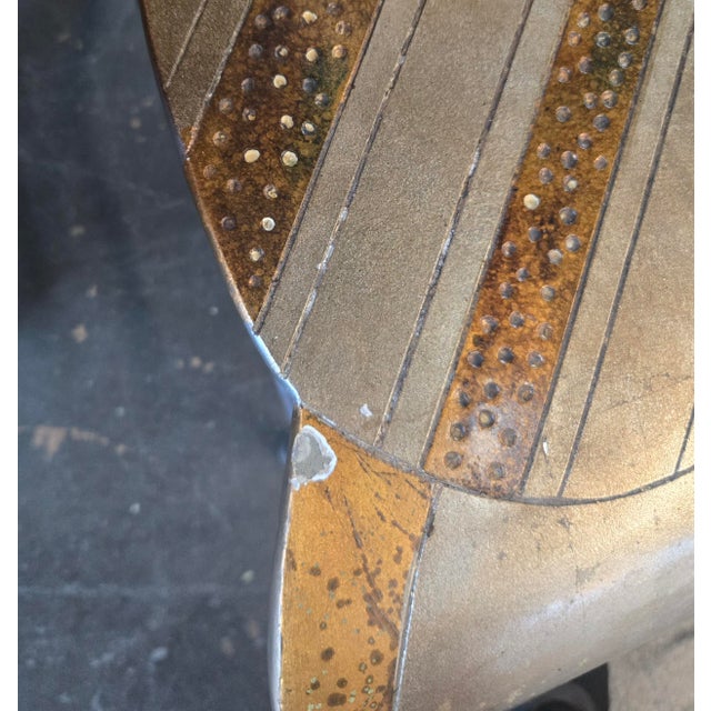 Gold Carved Wooden Art Chair For Sale - Image 8 of 9