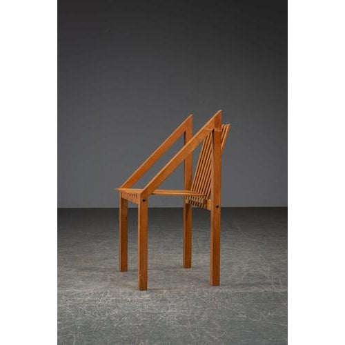 Brown Architectural Accent Chair, 1980s For Sale - Image 8 of 18